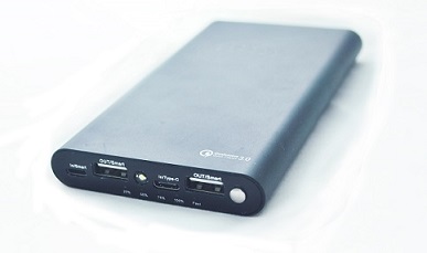 Tpye-C 10,000mAh dual USB outputs QC3.0 power bank