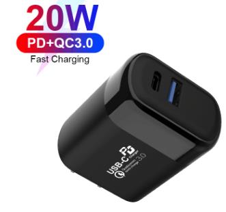 20W quick charging PD+QC dual port charger certified double protocol