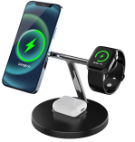 Magnetic 3 in 1 wireless charger is suitable for Apple 12 mobile phone,watch, headset fast charging Wireless charging
