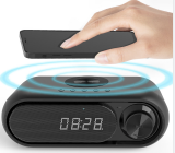 15W Wireless charging Clock Radio Bluetooth Speaker