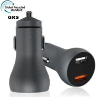 45W Car Charger Dual Usb Port Adapter,Mini Fast Car Charger Usb C,Qc 3.0 Quick Fast Usb Charger For Car