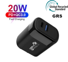 20W quick charging PD+QC dual port charger certified double protocol