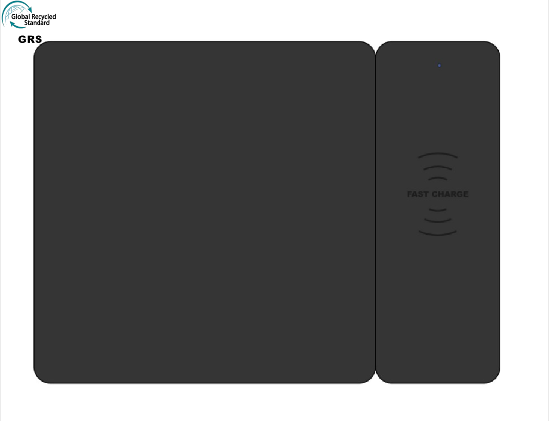 15W Fast Charging PU Leather Magnetic Detachable Desktop Headset Mobile Phone Wireless Charging Mouse Pad